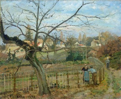 The Fence, 1872 by Camille Jacob Pissarro
